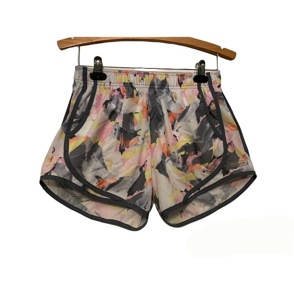 Calvin Klein Athletic Gym Shorts Multi Color Artsy Pattern Size Small